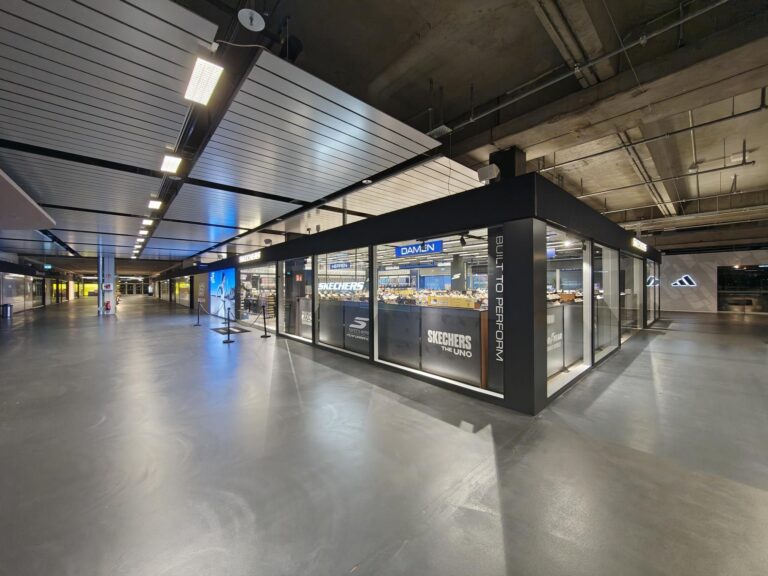 Skechers storefront inside Seemaxx Outlet Center in Radolfzell, Germany