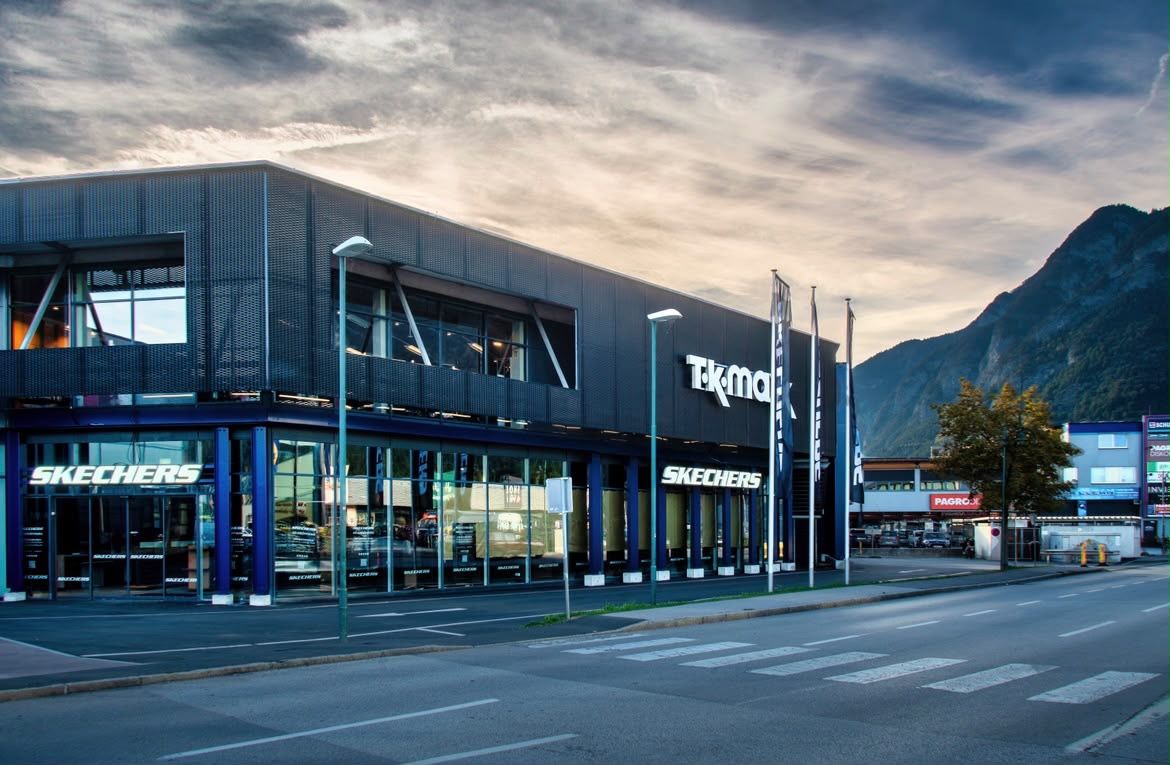 Exterior of the Skechers store at CYTA in Völs near Innsbruck, Austria