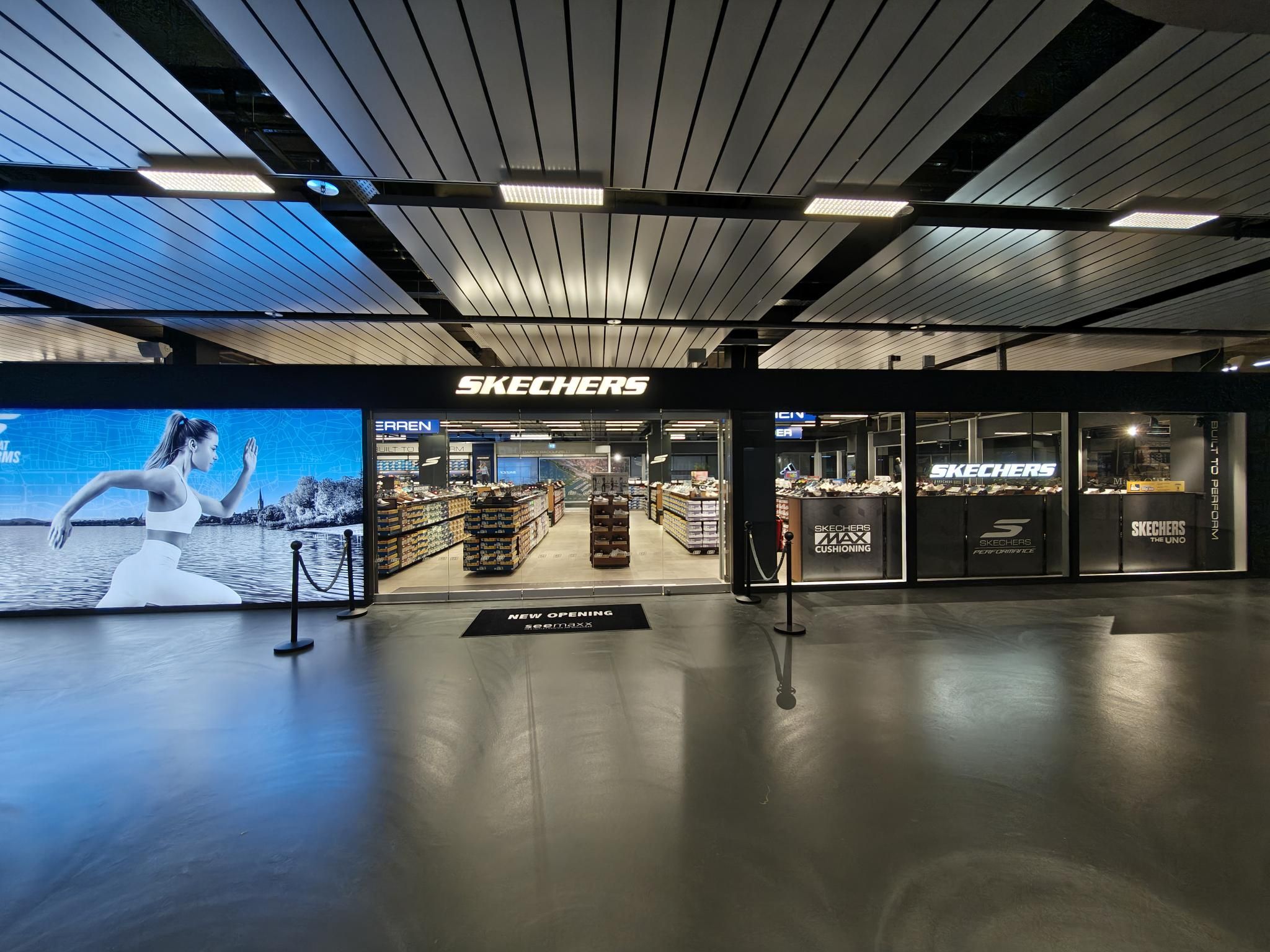 Front view of the new Skechers store inside Seemaxx Outlet Center