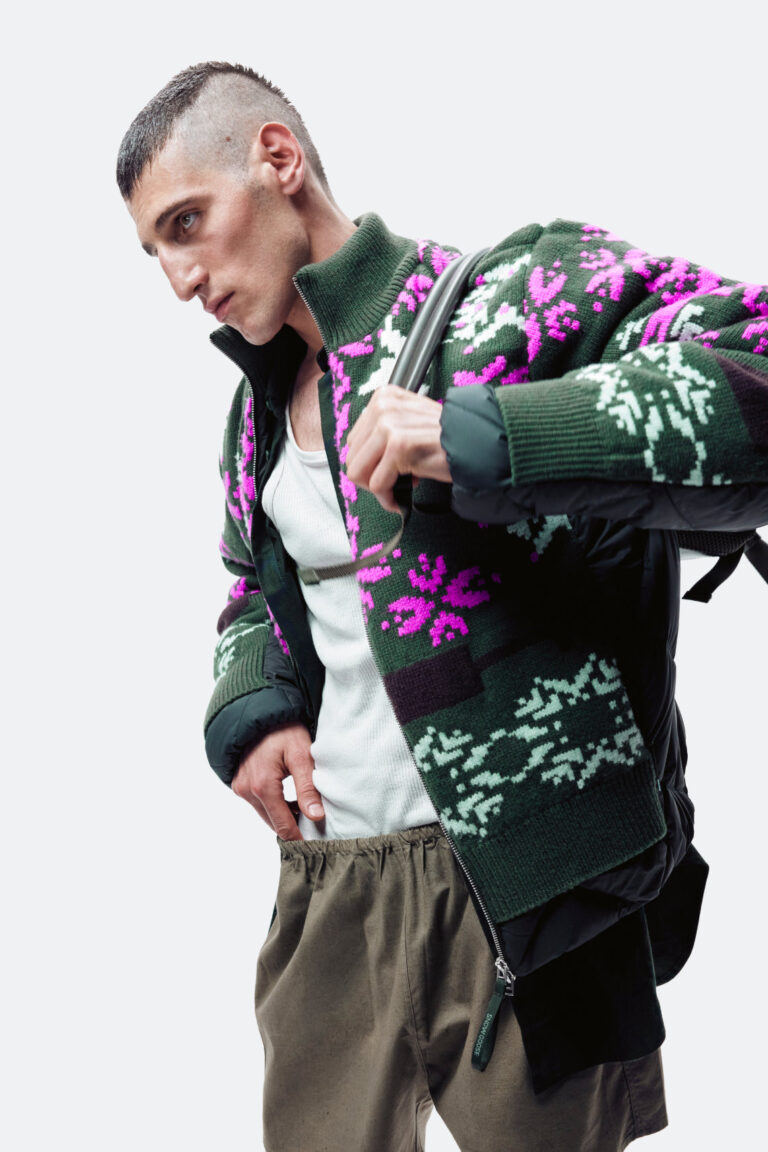 Model wearing Snow Goose by Canada Goose Fall/Winter 2026 clothing in an official collection image