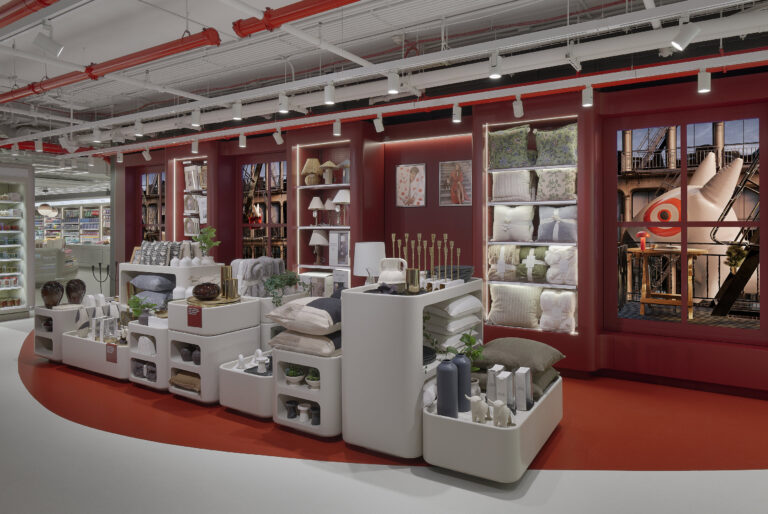 Shoppable living room at Target SoHo’s new Bullseye Loft home destination