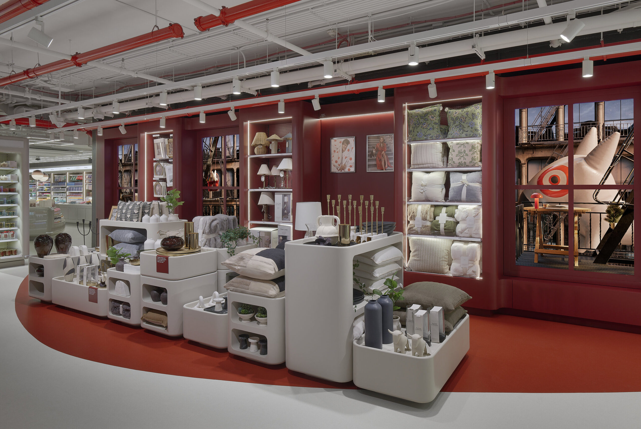 Shoppable living room at Target SoHo’s new Bullseye Loft home destination