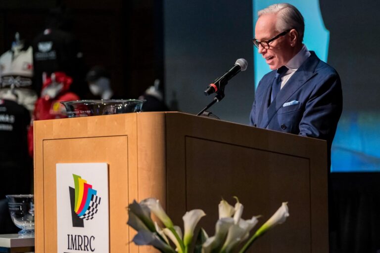 Tommy Hilfiger speaking at the Argetsinger Award gala