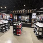 Sales floor and checkout at the Under Armour Bozeman Sports House in Montana