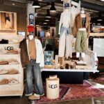 UGG footwear and apparel displayed in Urban Outfitters On Rotation installation