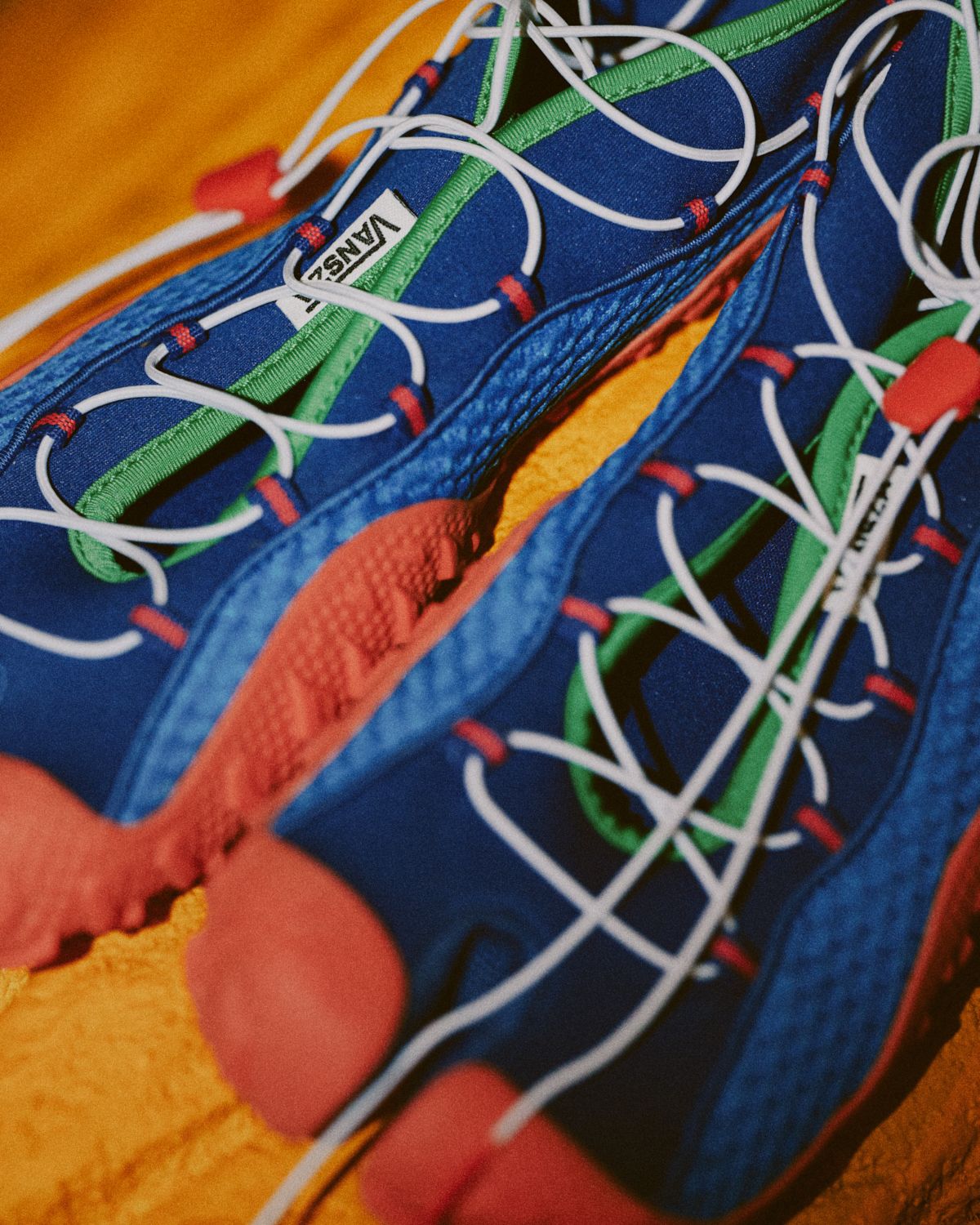 Colourful lace-up footwear displayed at VANSZA