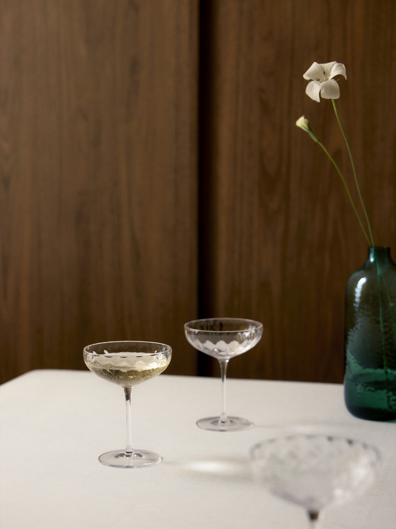 Clear stemmed glasses from the Westwing Victoria Beckham collection